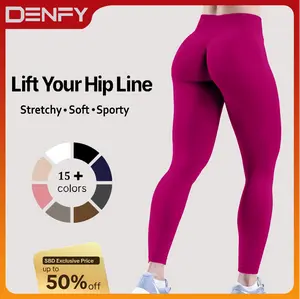 DENFY Impact Leggings Fitness Gymwear Tummy Control Scrunch Butt Lifting Sportswear Workout Yoga Gym Pants