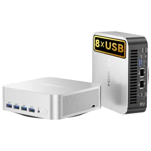 GEEKOM A8 Max Mini PC AMD Ryzen 9 8945HS DDR5 32GB RAM 2TB SSD Windows 11 Pro Dual 2.5G LAN 4x USB-A 2x USB4 2x HDMI Smooth Gaming Fortnite Warzone Genshin CS:GO Legends Home Office Small Desktop Computer 3-Year Warranty