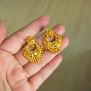 Women's Gold-Tone Mini Ramlila Jhumka Style Earrings, Costume Fashion Accessories