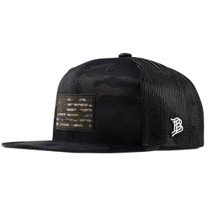 Green Camo Glory PVC Flat Trucker