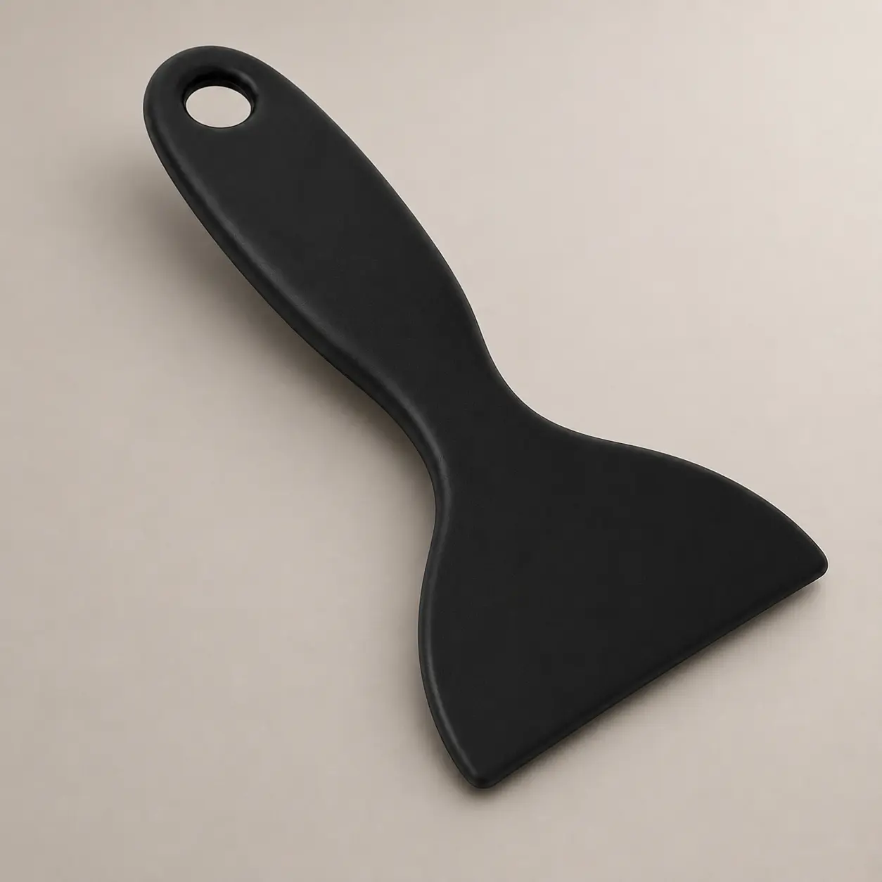 Black Plastic Glue Scraper Tool with Ergonomic Handle for Adhesive, Vinyl, Decal and Surface Cleaning
