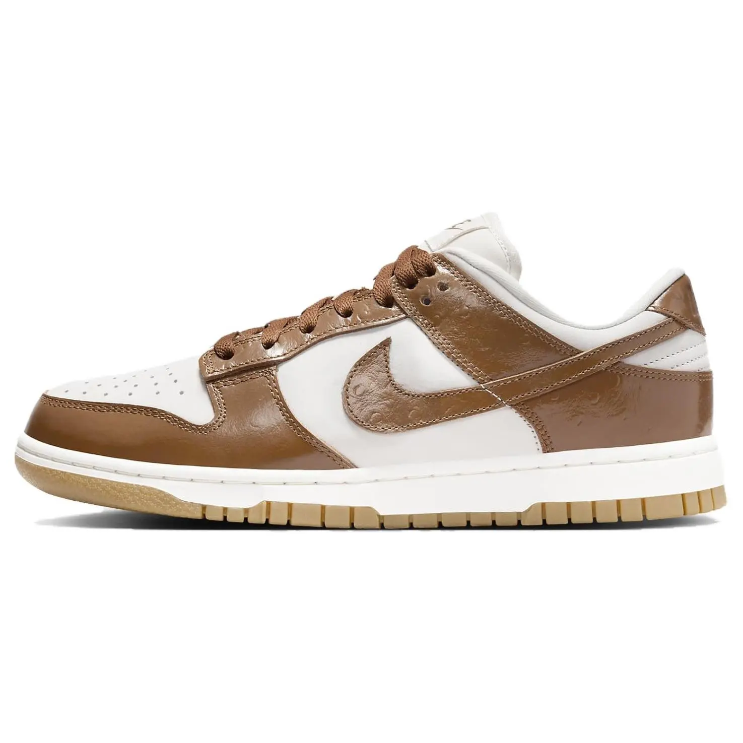 Nike Dunk Low LX Ale Brown Ostrich Versatile Comfort Skate Shoes Women's FJ2260-001