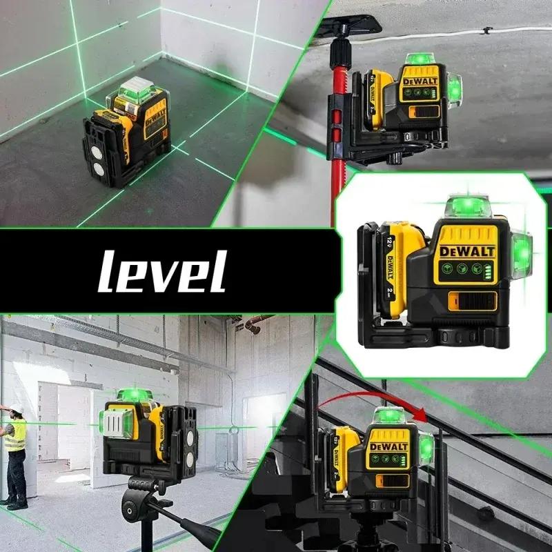 Dewalt NEW DW089LG 12 Lines 3 Sides*360 Degree Vertical 12V Lithium Battery Laser Level Horizontal Green Meter Outdoor Levelingdrill big tool set lawn sweeper impact wrench welder machine