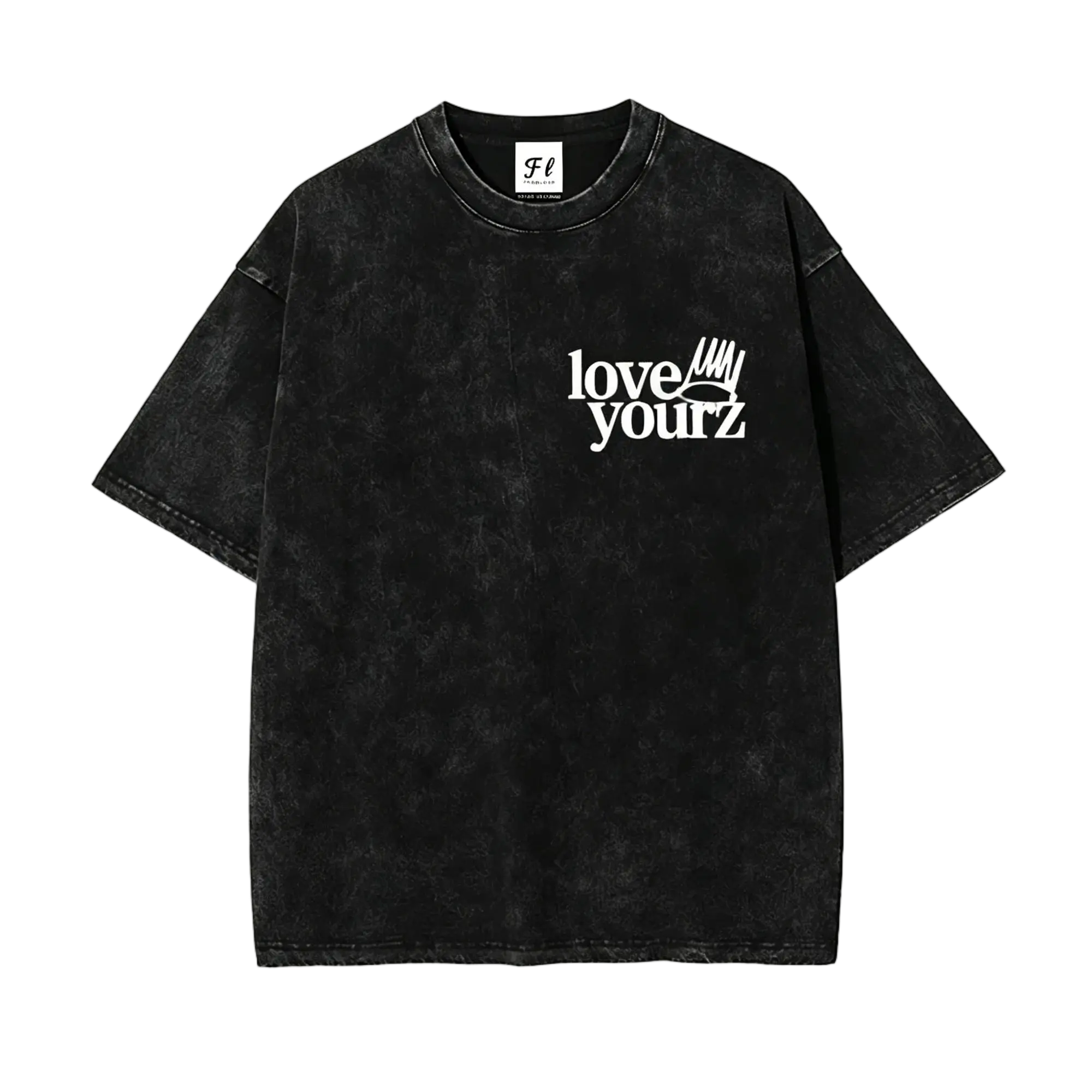 Men's Vintage Graphic T-Shirt, Oversized "Love Yourz" Lyric Cotton Top, Short Sleeve Retro Hip-Hop Streetwear Fashion for Summer, Shortsleeve Crewneck, Menswear, Round Neck, Graphic Logo, Breathable Cloth, Hip-Hop Theme, Lyric Print, Oversized Fit, Crew N