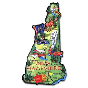 New Hampshire Artwood State Magnet Souvenir by Classic Magnets