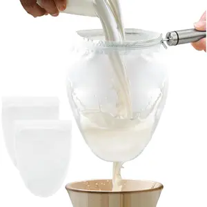 Fine Mesh Cheese Cloth, Fine Mesh Strainer Bags, Nut Milk Bag with Stainless Steel Handle, Cheesecloth for Straining, Turkey, Cooking, Cheese, NutMilk, Juices, S