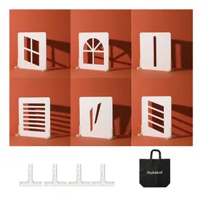 6PCS 12x12 Inch Product Photography Props, Shadow Backdrop Boards for Food & Jewelry, Flat Lay Table Top Photoshoot with Bag and T-Stand, Metlakat Camera