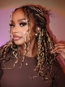 Lumina - 18" Blend Color Swiss HD Full Lace Human Hair Boho Braided Wig