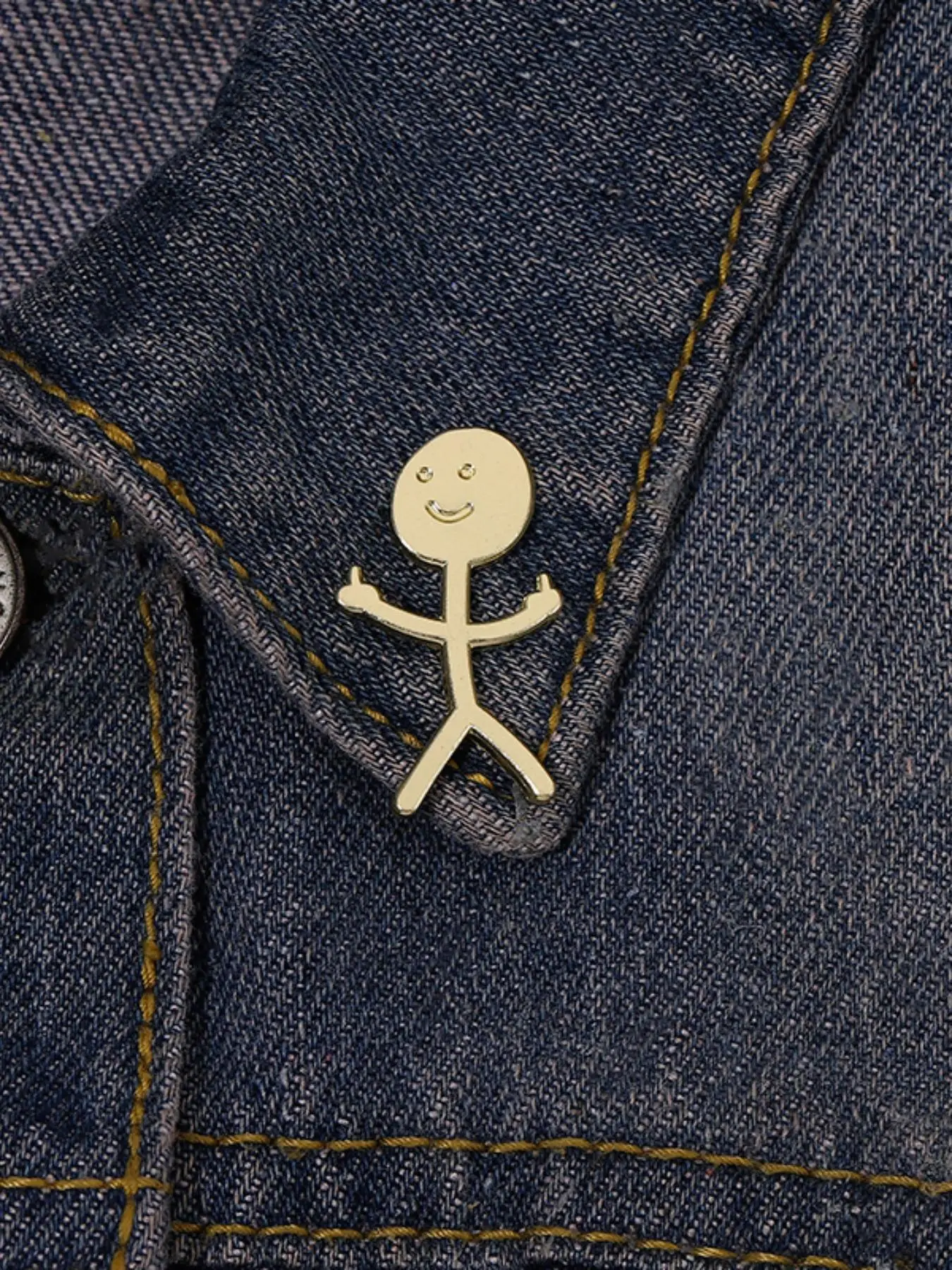 1 Piece Cute Cartoon Figure Design Brooch Pin, Casual Clothes Accessories For Men & Women