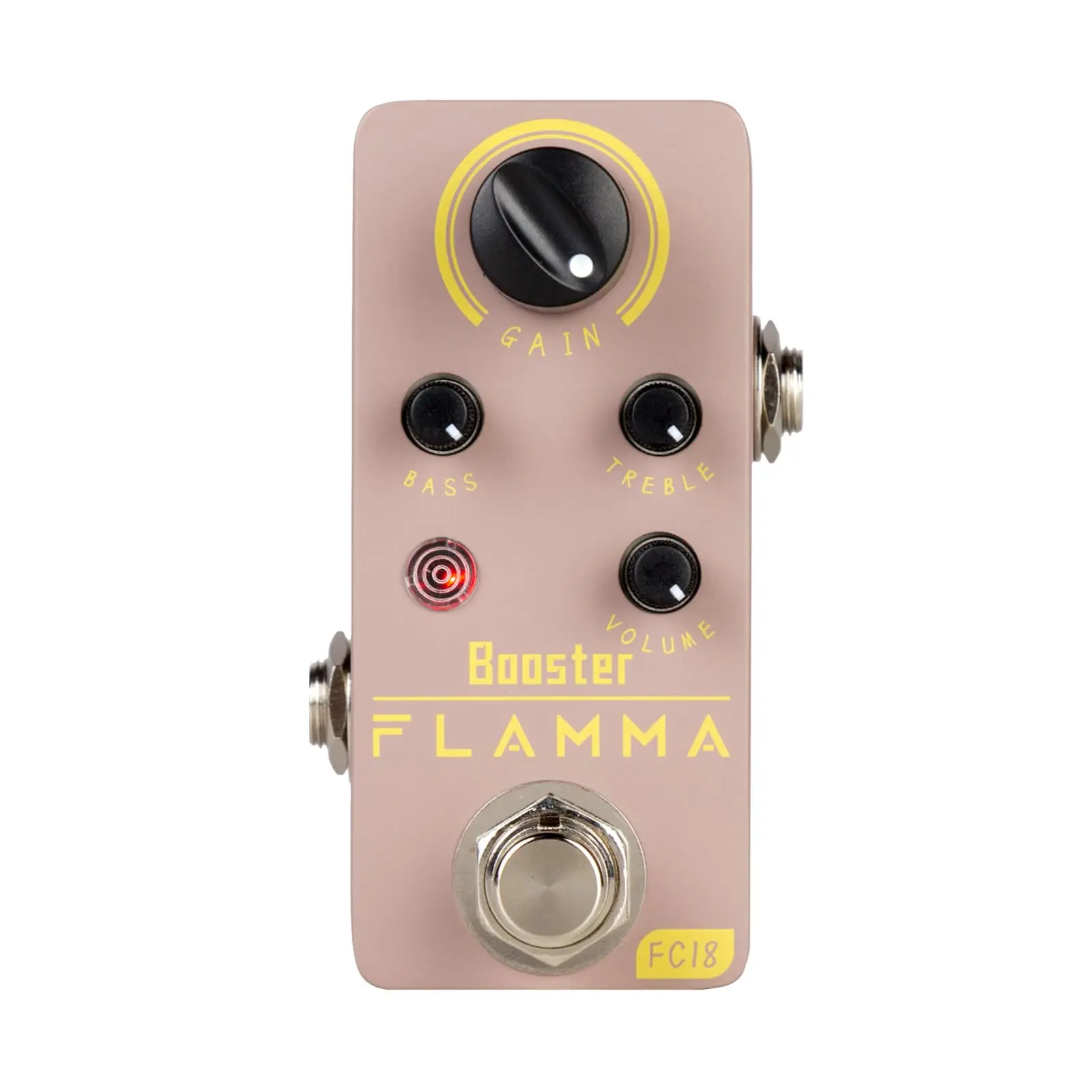 FLAMMA FC18 Compact Guitar Booster Pedal, True Bypass for Electric Guitar and Bass