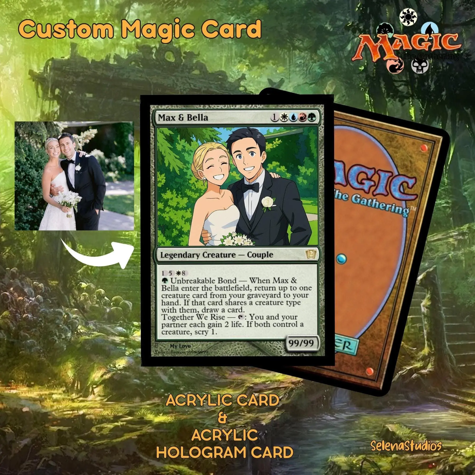 Personalized Anniversary MTG Trading Card, Custom Couple Card, Wedding Anniversary Gift Magic Card, Gift for Him Her, LGBT Couple Gift - TikTok Shop Personalized Anniversary MTG Trading Card, Custom Couple Card, Wedding Anniversary Gift Magic Card, Gift for Him Her, LGBT Couple Gift - TikTok Shop