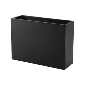 Garvee Steel Planter Box Black Metal Planter Square Indoor Outdoor Planters Cube Steel Heavy Duty Flower Pot for Patio, Deck, Yard, Garden