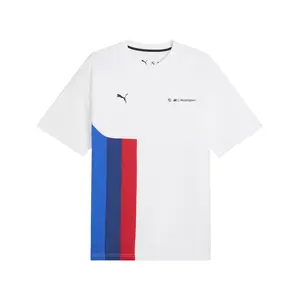 PUMA Mens Bmw M Motorsport Pumatech-X Crew Neck Short Sleeve Casual Tops Casual - White