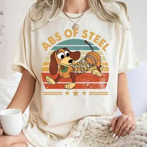 Youth & Adult Toy Story Slinky Dog Abs of Steel Mkey Ears T-Shirt, Slinky Dog Shirt, Family Matching Shirt, Magic Kingdom, Girl Trip Tee