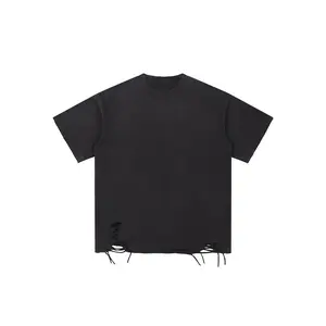 Snow Washed Raw-Hem T-Shirt