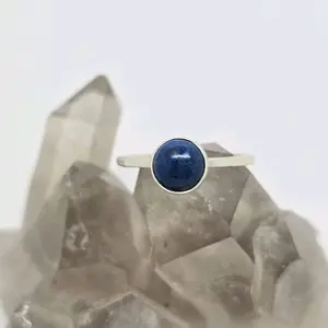 Jen's Jewels Denim Lapis Lazuli and Sterling Silver Stacker Ring, Lapis Ring, Stacking Ring
