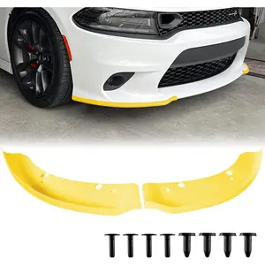Front Bumper Lip Splitter Protector for Dodge Charger 2015-2023 - Yellow ABS Plastic Splash Guard Compatible Car Accessories