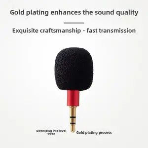 M04 Mini Capacitor Microphone, Metal Small Mic Amplifier Sound Card, K-Song Outdoor Live Streaming Phone Sound Card Microphone