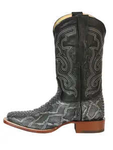 El General Men’s Python Imitation Rodeo Boots - Gray 45432