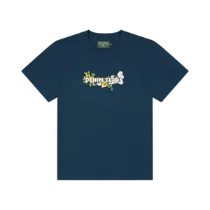 Denim Tears Cotton Floral Logo Tee 'Navy'