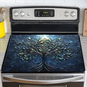 JOYFINITY Stove Cover for Electric and Glass Stove Tops 3-in-1 Stove Mat, Heat Resistant Counter Protector Mat, Non-Slip Surface & Drying Rack