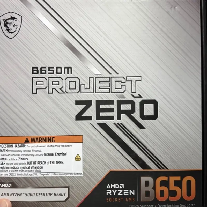 MSI Project Zero B650M Micro-ATX Motherboard for AMD Ryzen 7000 Series Processors - Socket AM5, Compact Gaming Option for Computers, Delivers Seamless Performance
