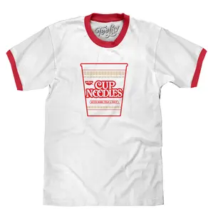 Nissin Cup Noodles Ringer T-Shirt - White/Red