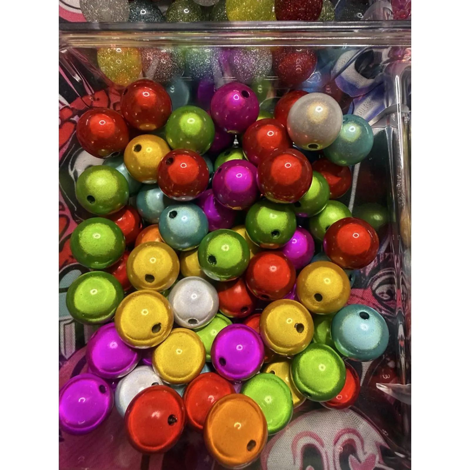 16mm Light Bulb Beads - Colorful Decorative Beads for Crafts and DIY Projects