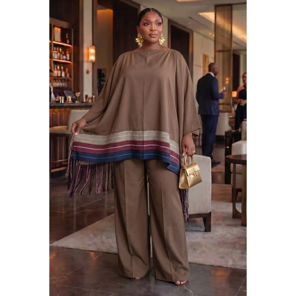 Ayanfe Luxe set | Taupe brown