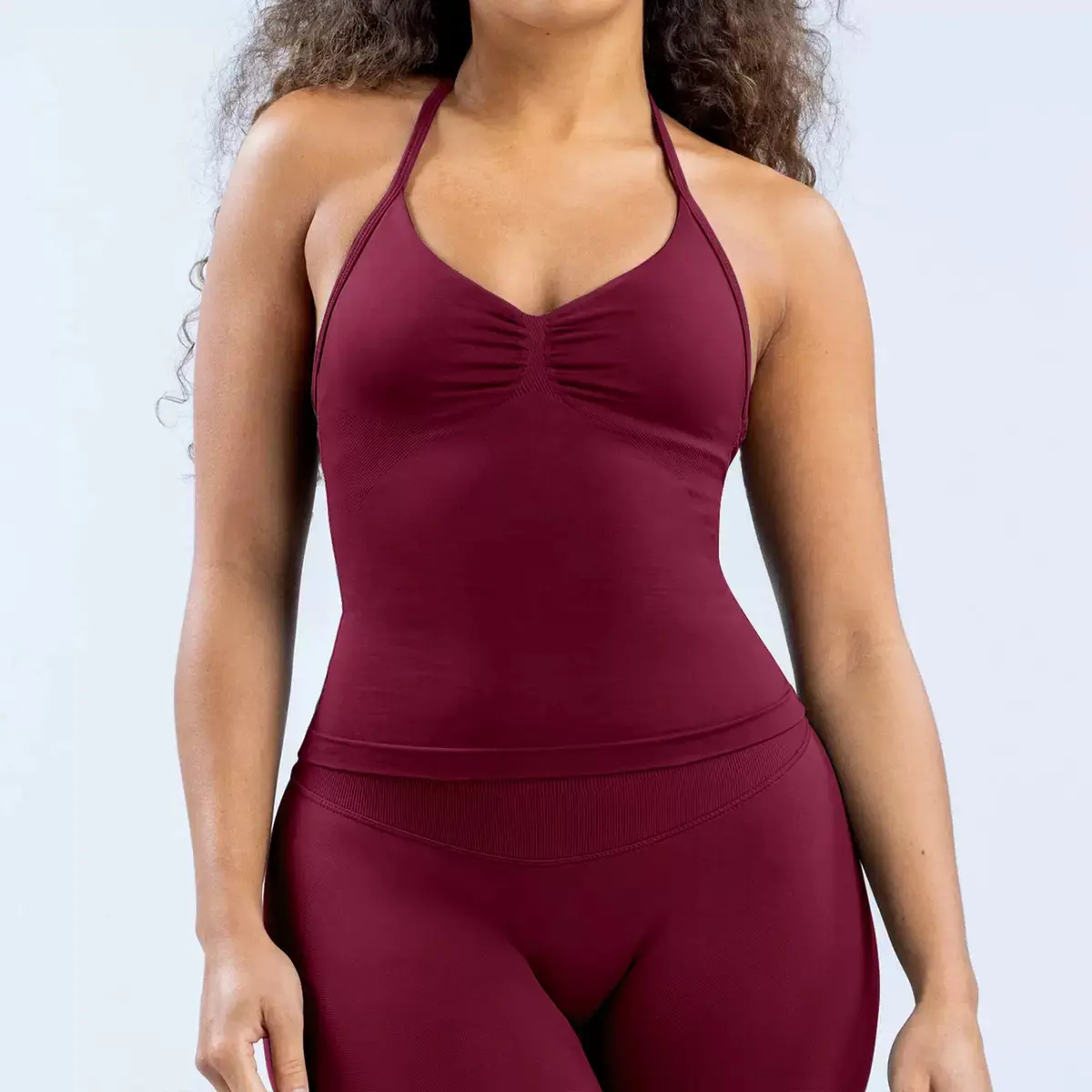 Women’s Sculpting Seamless Activewear Set, Butt Lifting High Waist Leggings & Ruched Yoga Top, Comfortable Stretch Workout Clothes for Gym, Pilates & Daily Wear