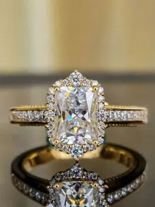 1 PC Romantic Cubic Zirconia Cz Stones Ring For Women For Valentine's Day Gift Wedding Anniversary Party Jewelry