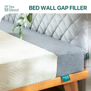 High-Density 25D Mattress Extender | Bed Wall Gap Filler, Removable & Washable Gray Polyester Cover, Medium Firmness, Headboard Space Filler & Bed Frame Support