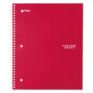 Mead Products MEA72017 1 Subject- Wirebound Notebook - Red
