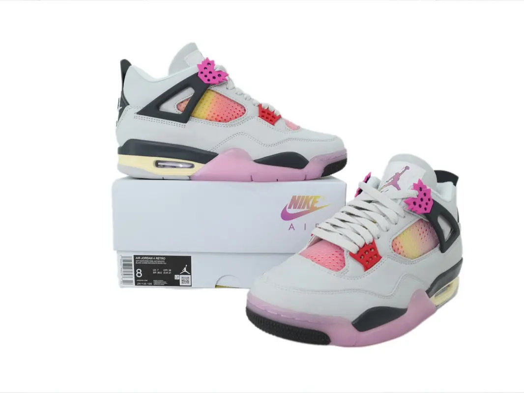 Men Women Stylish White Black Pink Gradient Retro Basketball Sneakers, Air Cushion Street‑Style Athletic Shoes, Durable Non‑Slip Footwear for Casual Outfits, Street Culture Fashion & Daily Outdoor Use