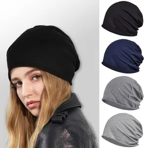 4pcs Soft Blend Beanies for Men & Women - Lightweight, Breathable Brimless Skull Caps, Perfect for Running, Outdoor Activities & Casual Wear, Summer Headgear | Slouchy Beanie Style | Breathable Fabric, Knitted Beanie summervibes