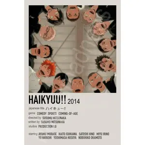 Volleyball Anime Polaroid Inspired Keychain