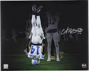 Amon-Ra St. Brown Detroit Lions Autographed "16 x 20" Head Stand Celebration Photograph - Fanatics Authentic Certified