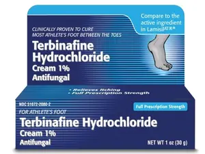 TARO Terbinafine Hydrochloride antifungal Cream 1% - Athletes Foot Cream Extra Strength, relieves itching & Burning, Cures Most Athlete's Foot, Jock Itch & Ringworm
