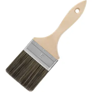 Double Thick Chip  Brush,  Stain Brushes for Painting Walls and Fence Staining, Wooden Handle Masonry Paintbrush for Varnish, Paste, Gesso and Limewash (3 inch)