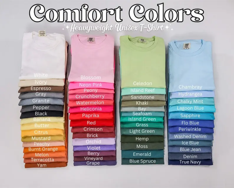 Comfort Colors 1717 Premium Blank Tee – Authentic Soft-Washed Garment-Dyed Shirt – Aesthetic Oversized Cotton Top – Trendy 2026 Minimalist Essential – Soft-Washed Heavyweight Retro Blank
