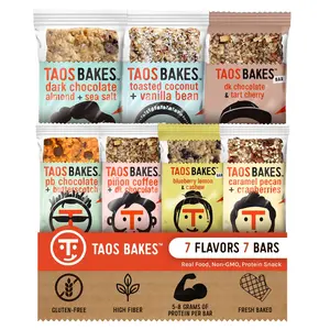 Snack Bars - Protein Bars and Fiber packed Granola Bars - Gluten Free & Non-GMO - Healthy Snacks for Adults & Kids – Convenient Trail Mix Bars (1.8 Ounce (Pack of 7), Variety Pack)