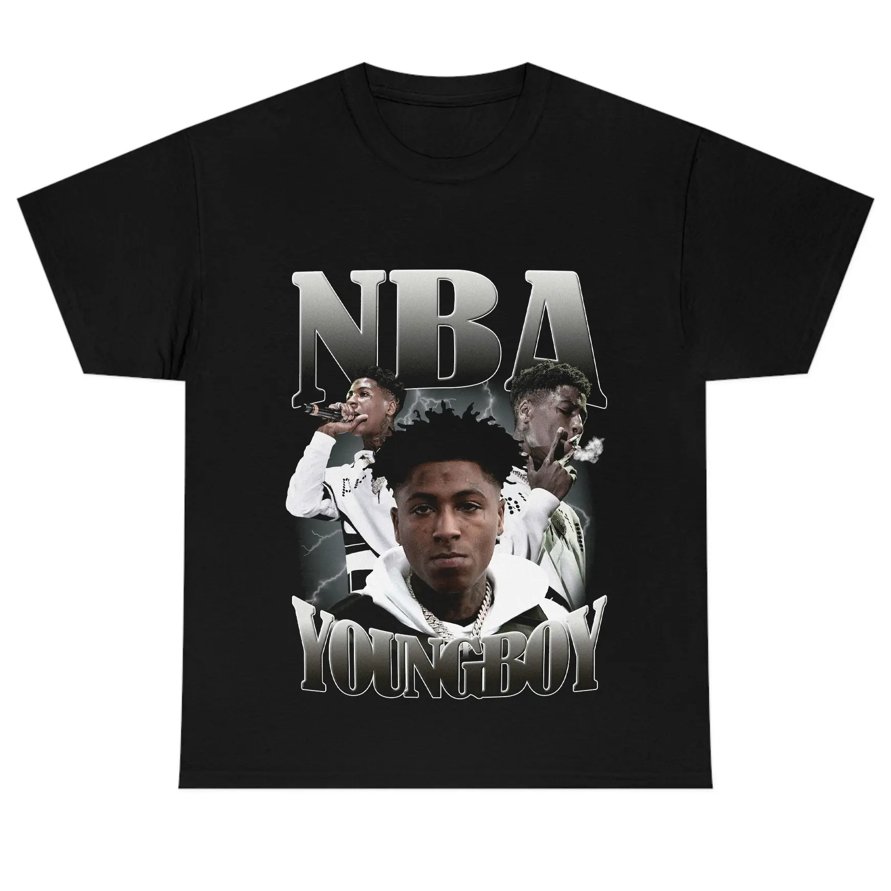 Classic YoungBoy Band Style Tee Vintage Retro Singer Vibe Graphic Clothes Top Youth HY4379