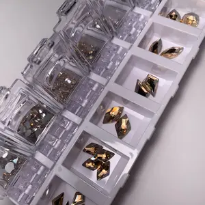 Crystal Golden Shadow Variety Box for Nail Art - High Quality from Austria