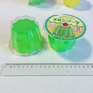 Japanese Capsule Toy Gashapon Miniature Food Toy Simulated Melon Soda Green Keychain Cream Cup Pudding Dollhouse for Decoration