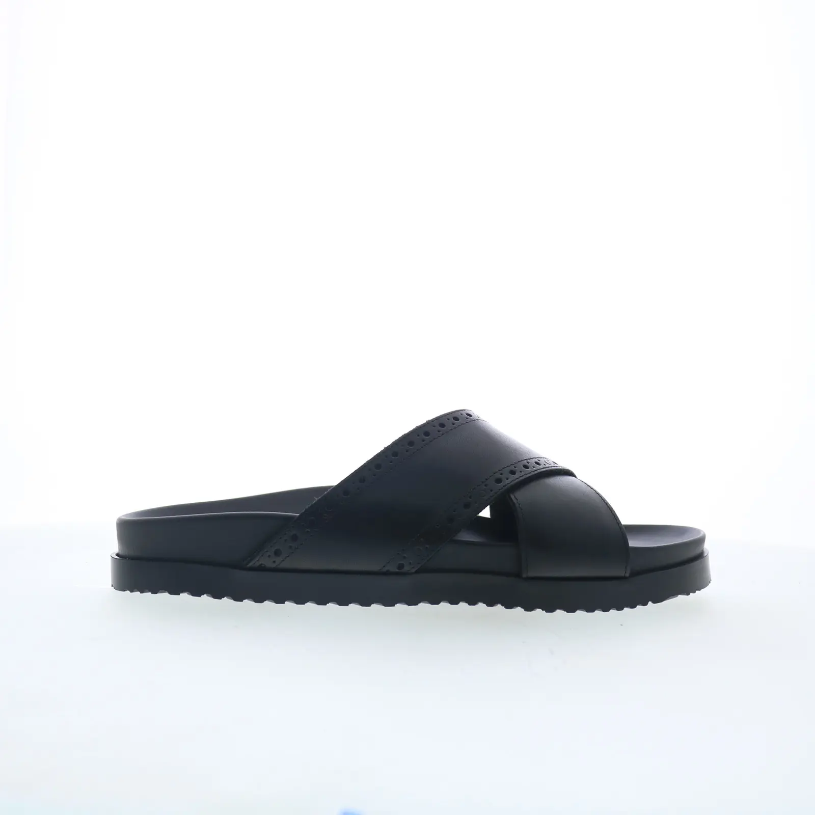 Bruno Magli Federico BM5FEDA0 Mens Black Leather Slides Sandals Shoes