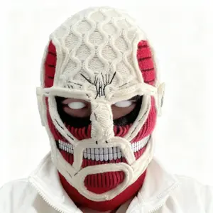 Hand Knitted Crotchet Anime TItan Mask