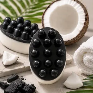Charcoal & Coconut Massage Soap Bar | Cooling Detox Spa Soap