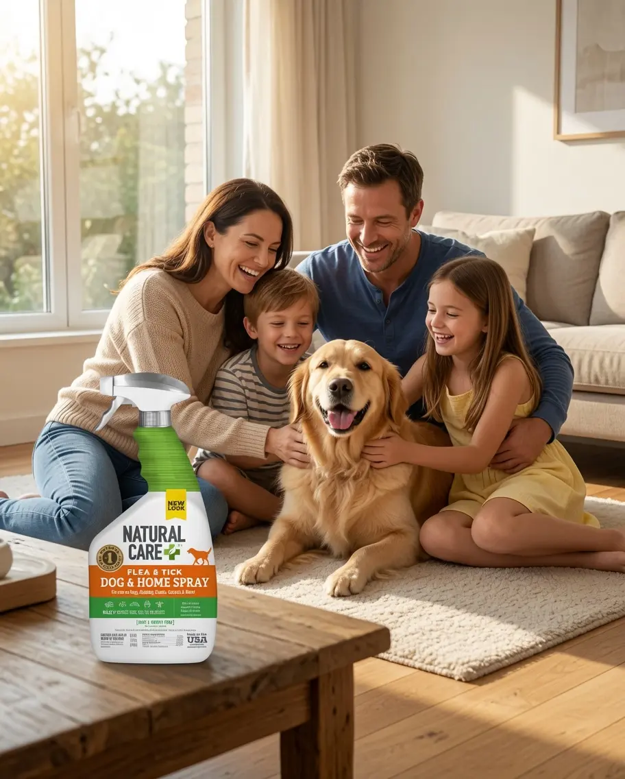 Natural Care Flea and Tick Repellent Spray for Dogs and Home - 32 oz