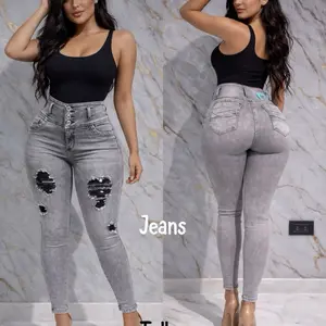 Original  Colombian Jeans for Women - High-Waisted, Distressed, and Comfortable Bottoms for Everyday Wear - Womenswear