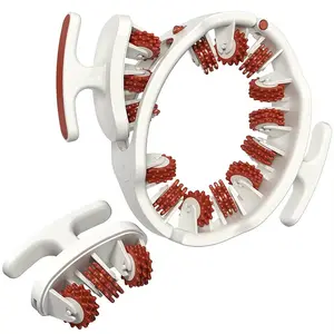14-Wheel Manual Massage Roller for Thighs, Calves, Waist - Pilates Fitness Tool for Body Care